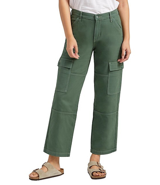 Silver Jeans Cargo Utility Straight Leg Pants - Spruce