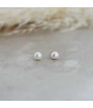 Baby Pearl Studs - White