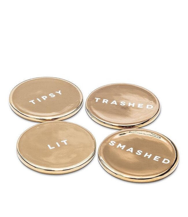 Abbott Drunk Coasters 4" - Set of 4