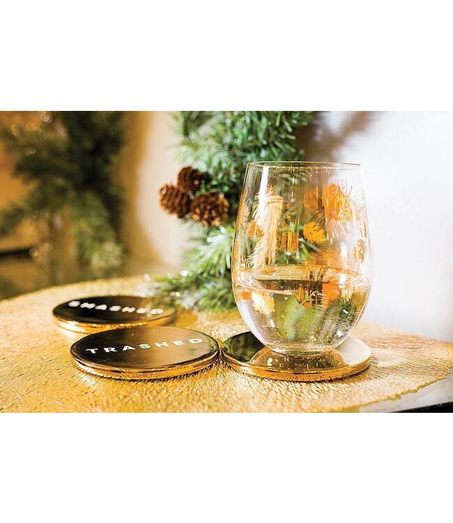 Abbott Drunk Coasters 4" - Set of 4