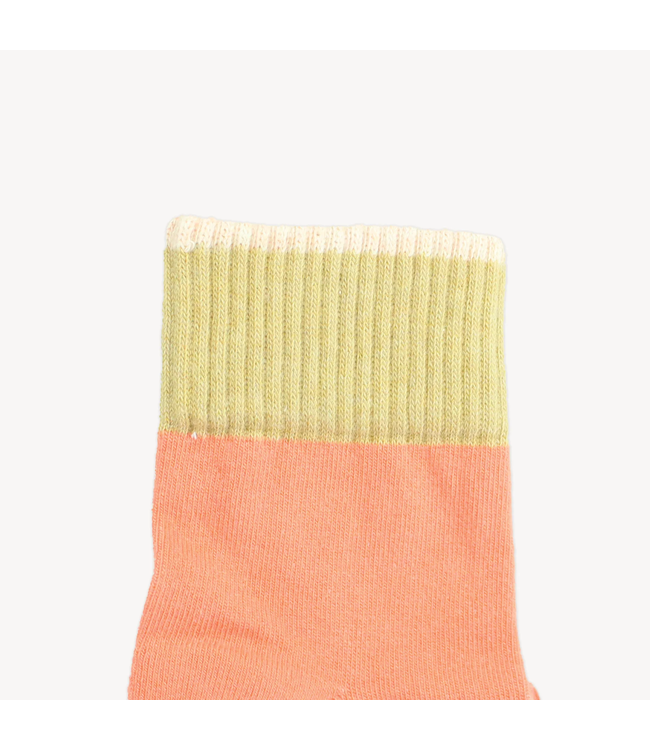 Pokoloko Pima Socks - Melon/Beige