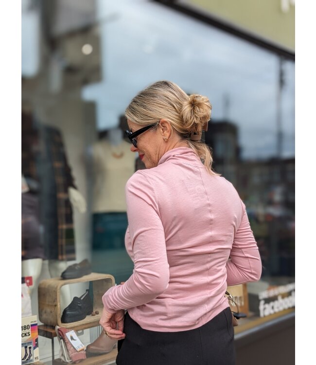 Esprit Soft Basic mock Neck - Pink