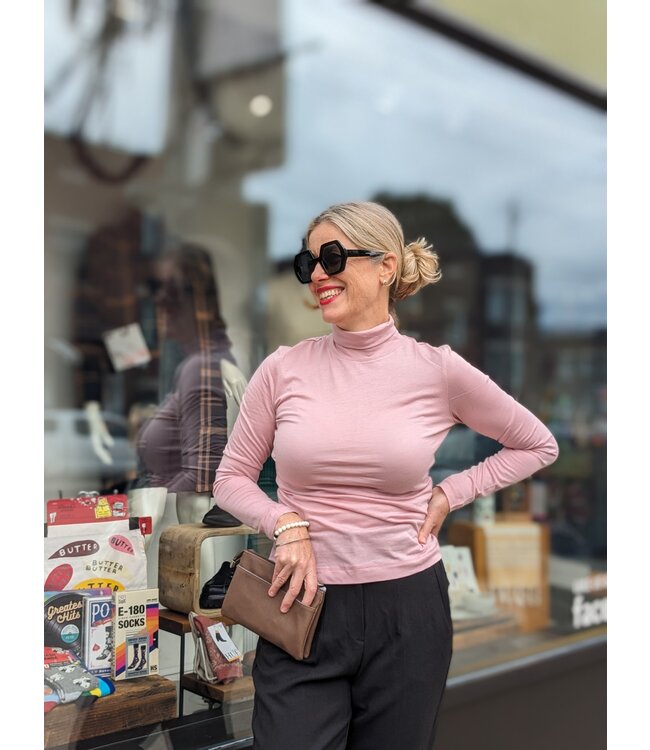 Esprit Soft Basic mock Neck - Pink