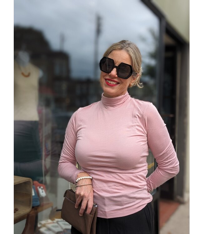 Esprit Soft Basic mock Neck - Pink