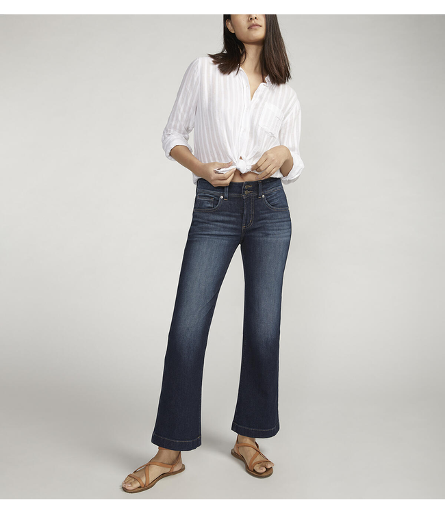 Murdoch's – Silver Jeans - Women's Suki Mid Rise Trouser Leg Jean - Dark  Indigo