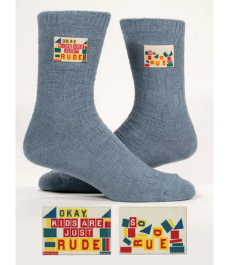 Blue Q Kids Are RudeTag Socks - Men's