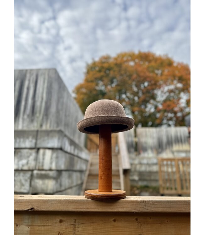 Wool Bowler Hat - Mocha
