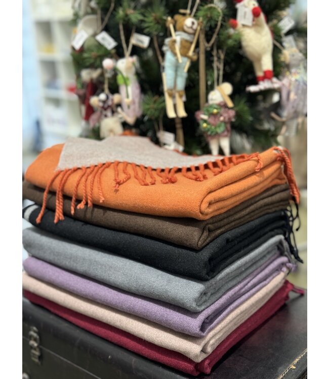 Reversible Cashmere Shawl - Assorted Colours