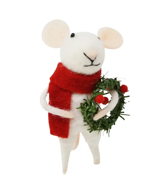 Wreath Mouse Ornament
