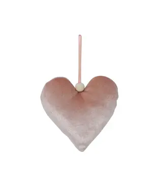 Plush Heart Ornament - Pink