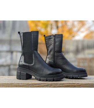 Bos&Co Brunas Tall Chelsea Boot - Black Leather