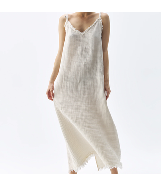 Pokoloko Crinkle Strappy Dress - OS - Cream