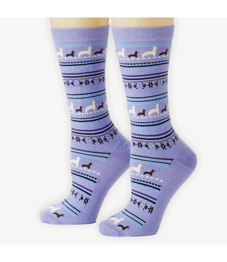 Pokoloko Alpaca Socks - Print - Lilac