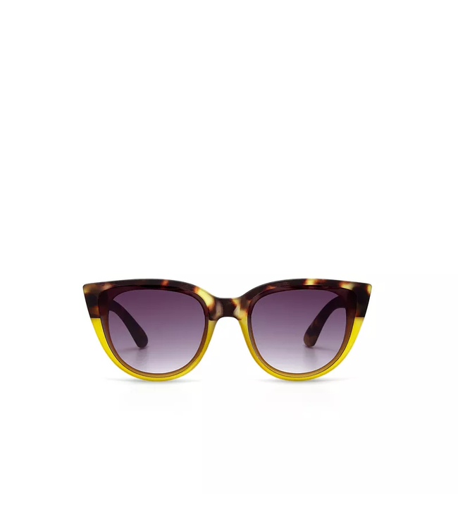 Okkia Silvia Cat Eye Sunglasses - Havana Yellow