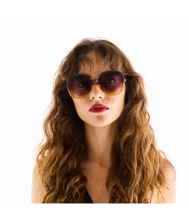 Okkia Anna Butterfly Sunglasses - Havana Yellow