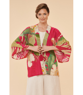Powder Kimono Jacket O/S  Delicate Tropical - Dark Rose