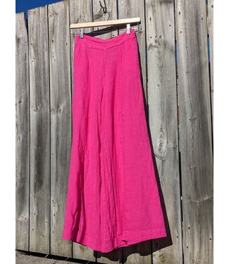 Astrid Hampton Linen Wide Leg pants - Raspberry