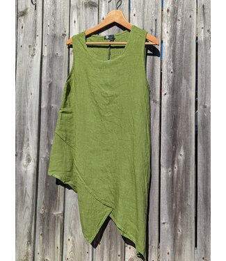 Linen SleevelessTunic  - Green