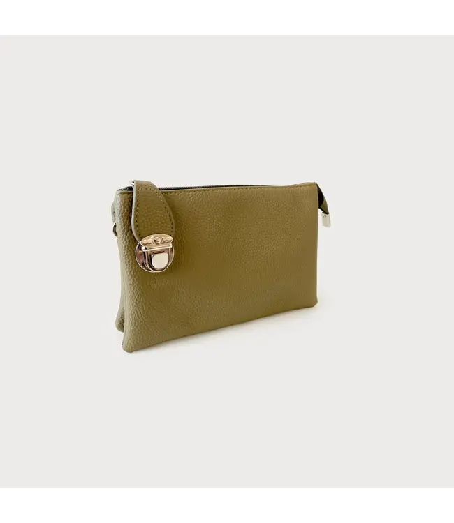 3-Sectional Crossbody/Wristlet - Khaki