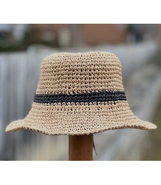 Sunday Boardwalk Straw Hat - Black Trim