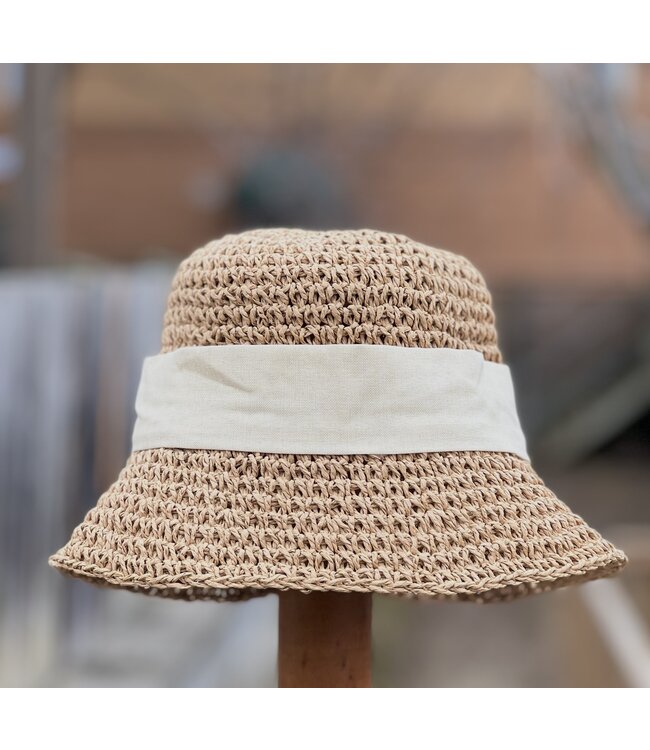Rosie Bow Straw Hat - Natural