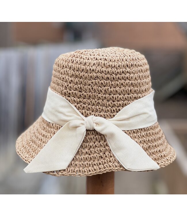 Rosie Bow Straw Hat - Natural