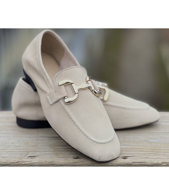 Bos&Co Macie Suede Loafers - Beige