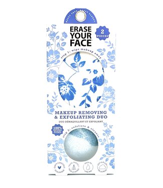 Erase Your Face 2 Pcs - Blue Floral