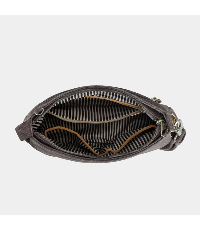 Travelon Anti-Theft Heritage Saddle Crossbody - Pewter