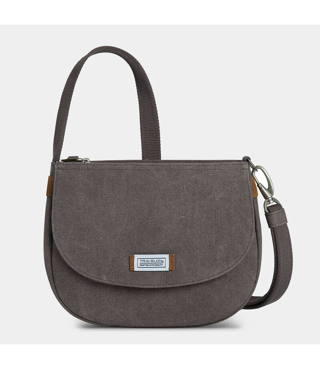 Travelon Anti-Theft Heritage Saddle Crossbody - Pewter