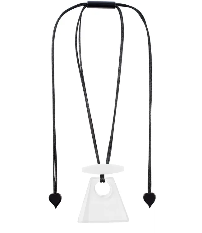 Zsiska Quadrilateral Statement Necklace - White