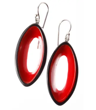 Zsiska Lullaby Earrings - Black / Red