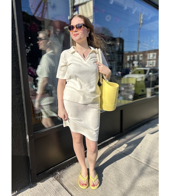 Cream Fria Skirt - Snow White