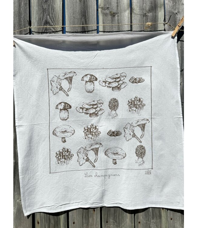 Made in Canada Cotton Tea Towel - Mushrooms