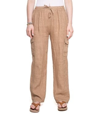 Linen Cargo Pants - Coconut