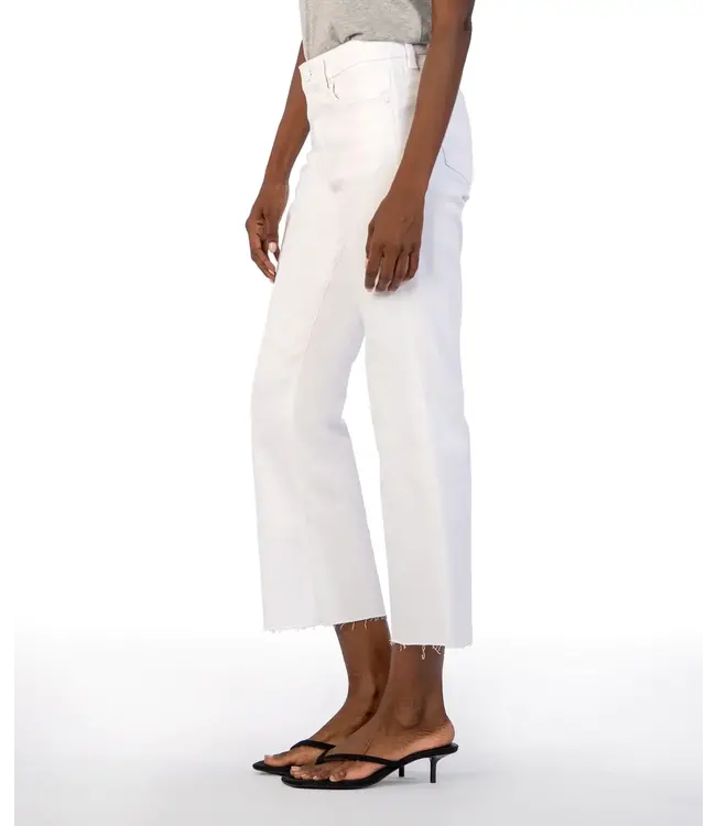 KUT Jeans Kelsey High Rise Ankle Flare - Optic White