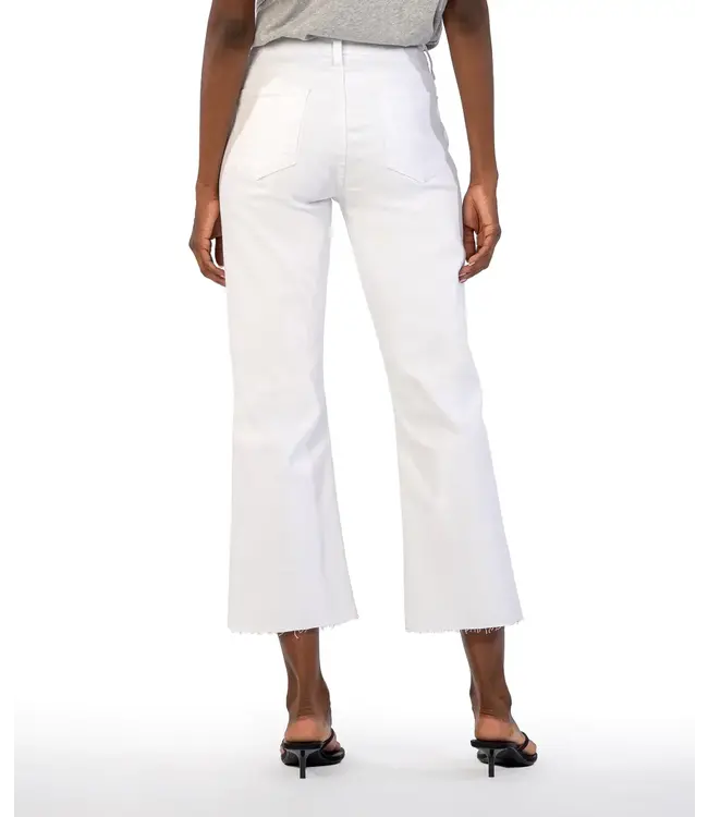 KUT Jeans Kelsey High Rise Ankle Flare - Optic White