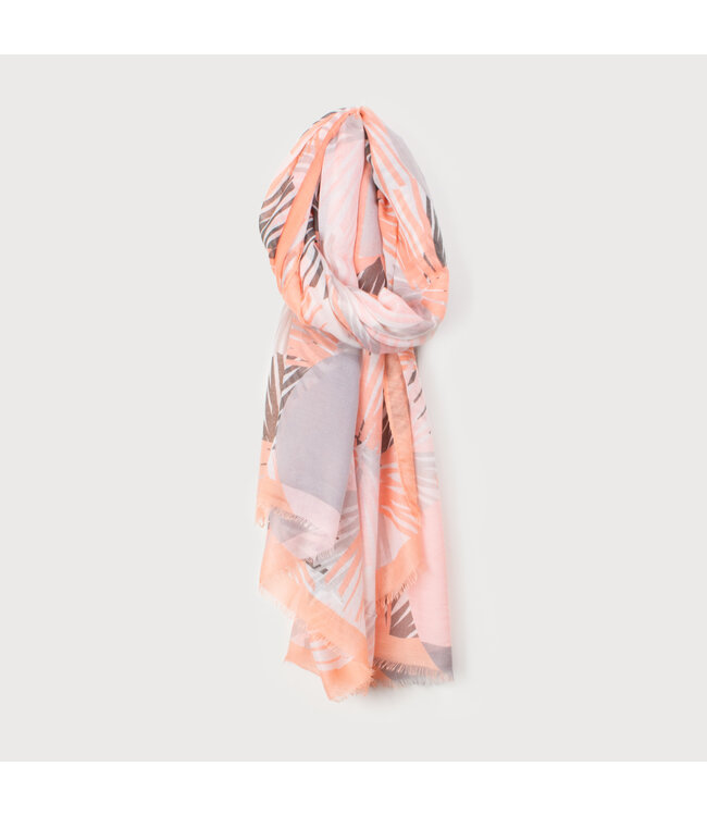 Geometric Floral Scarf - Pink