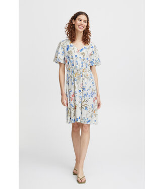 B. Young Imilda Button Dress - White Floral