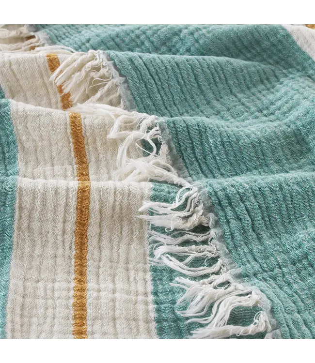 Pokoloko Turkish Towel - Crinkle - Lagoon