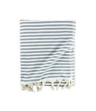 Pokoloko Turkish Towel - Picnic Blanket - Striped Ash