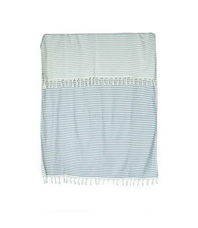 Pokoloko Turkish Towel - Picnic Blanket - Striped Ash