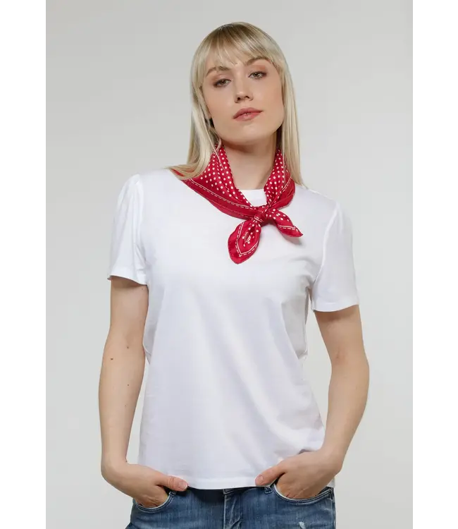 Fraas Polka Dot Scarf - Red/ White