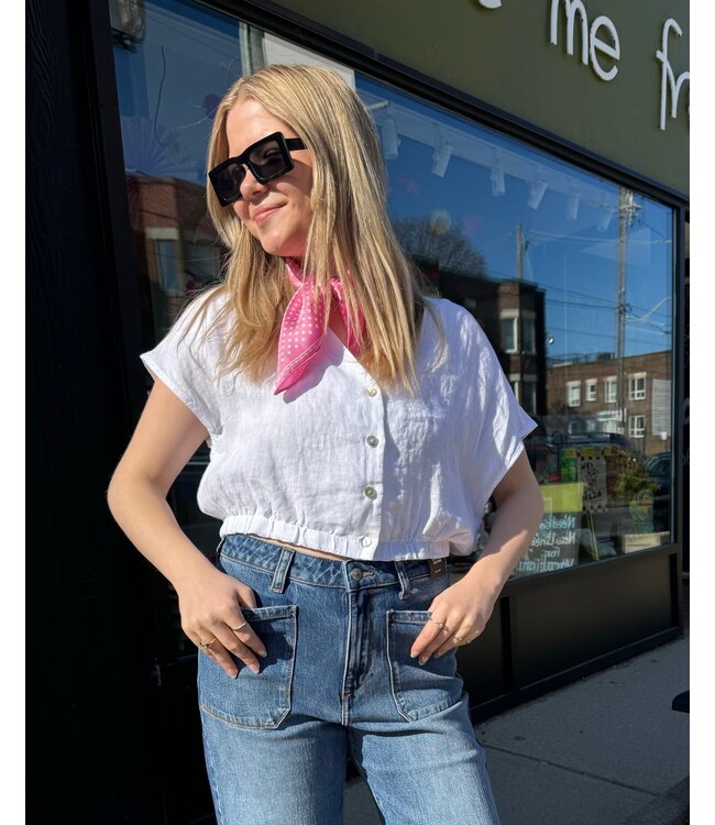 Fraas Polka Dot Scarf - Pink/ White