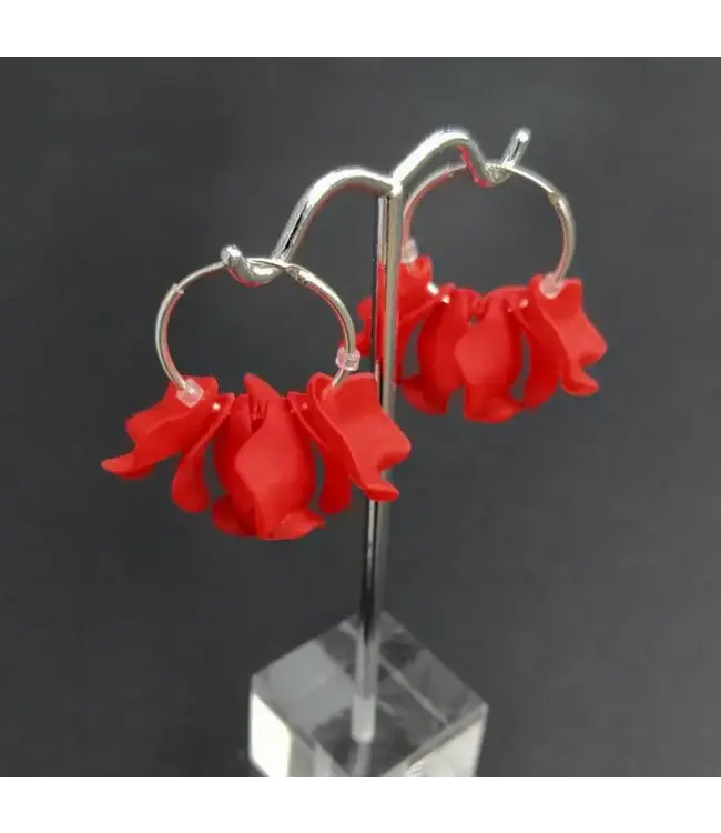 Osmose Small Flower Petal Hoop Earrings