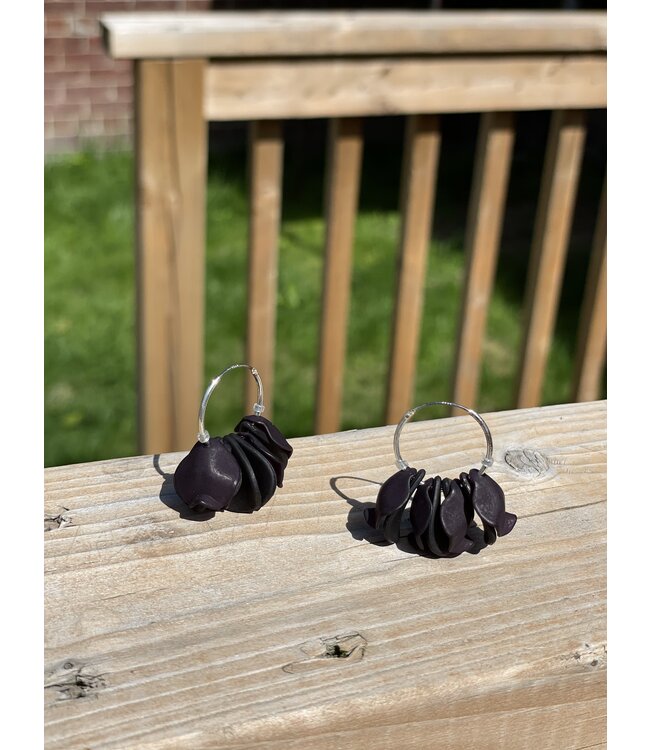 Osmose Small Flower Petal Hoop Earrings