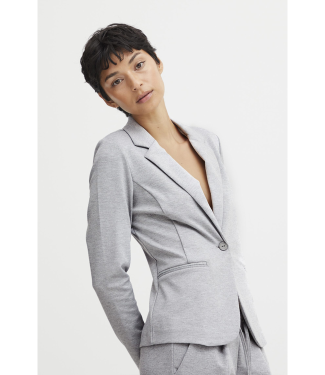 ICHI Kate Blazer - Grey Melange