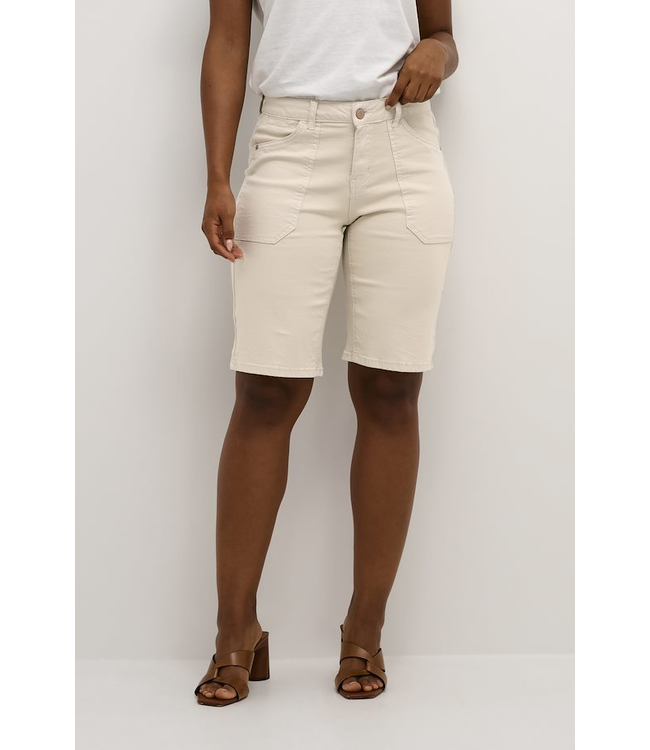 Cream CRAnn Twill Shorts - Oatmeal