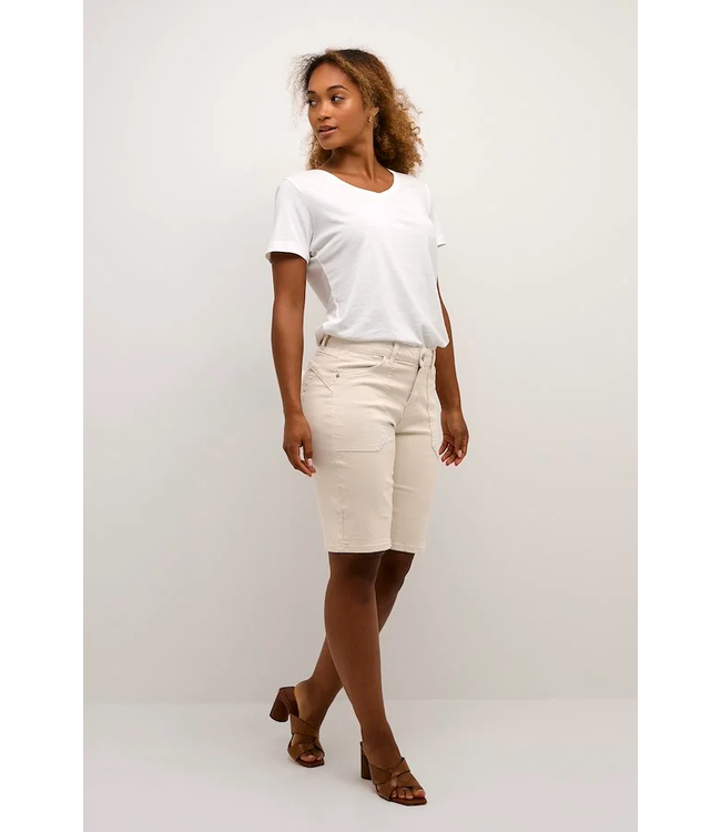 Cream CRAnn Twill Shorts - Oatmeal