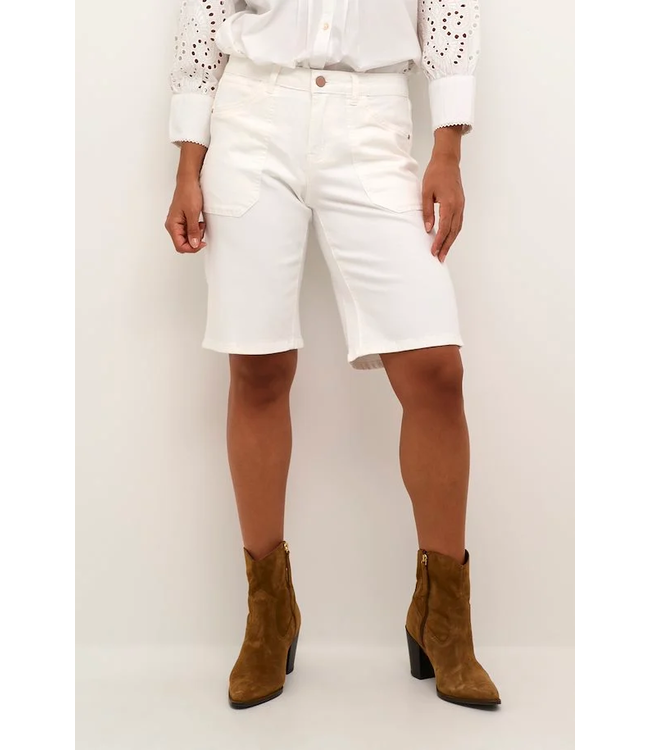 Cream CRAnn Twill Shorts - White
